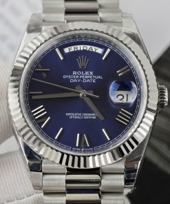 Đồng hồ Rolex Day-Date Fake Cao Cấp mặt xanh blue nhà máy EW 40mm (2)