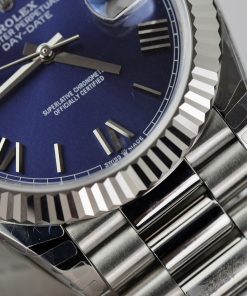 Đồng hồ Rolex Day-Date Fake Cao Cấp mặt xanh blue nhà máy EW 40mm (2)