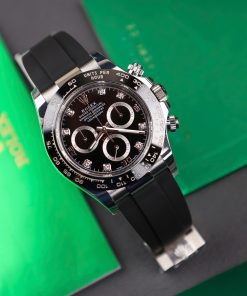 Đồng hồ Rolex Daytona Rep 11 Cao Cấp mặt đen cọc số đính đá nhà máy BT 40mm (2)