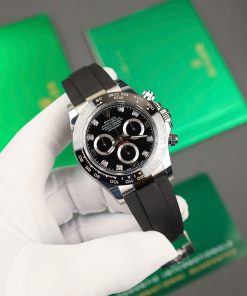 Đồng hồ Rolex Daytona Rep 11 Cao Cấp mặt đen cọc số đính đá nhà máy BT 40mm (2)