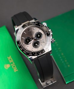 Đồng hồ Rolex Daytona Replica 11 mặt xám dây cao su nhà máy BT 40mm (2)