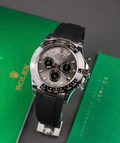 Đồng hồ Rolex Daytona Replica 11 mặt xám dây cao su nhà máy BT 40mm (2)