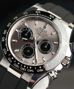 Đồng hồ Rolex Daytona Replica 11 mặt xám dây cao su nhà máy BT 40mm (2)