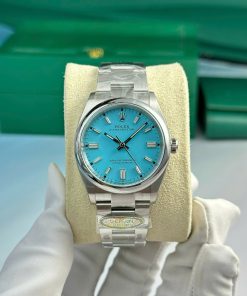 Đồng hồ Rolex Oyster Perpetual 126000 Rep 11 mặt xanh dương nhà máy Clean 36mm (2)
