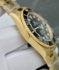 Đồng hồ Rolex Submariner Fake 11 mạ vàng mặt số màu đen 41mm (2)