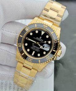 Đồng hồ Rolex Submariner Fake 11 mạ vàng mặt số màu đen 41mm (2)