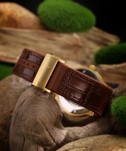 Đồng hồ Salvatore Ferragamo F80 Classic nam dây da nâu mặt trắng Fake 11 40mm