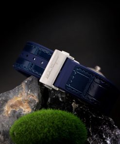 Đồng hồ Salvatore Ferragamo F80 Classic nam xanh Blue dây da Fake 11 40mm