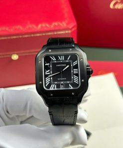 Đồng hồ Cartier Santos Replica 11 màu đen nhà máy BV 39 (2)