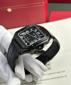 Đồng hồ Cartier Santos Replica 11 màu đen nhà máy BV 39 (2)