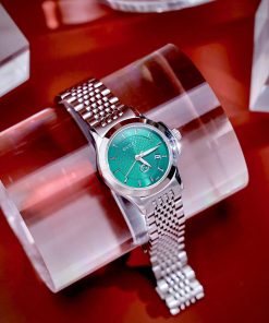 Đồng hồ Gucci G-Timeless nữ mặt xanh green dây kim loại Like Auth 27mm (9)