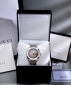 Đồng hồ Gucci Men GG2570 nam mặt nâu dây kim loại Like Auth 41mm