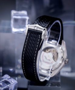 Đồng hồ Omega Seamaster nam dây cao su mặt xanh rêu máy cơ Nhật 41mm