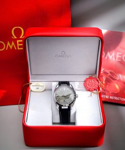 Đồng hồ Omega Seamaster nam dây cao su mặt xanh rêu máy cơ Nhật 41mm