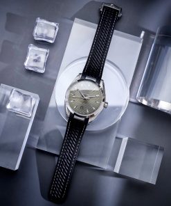 Đồng hồ Omega Seamaster nam dây cao su mặt xanh rêu máy cơ Nhật 41mm