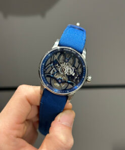 Đồng hồ Audemars Piguet 26600 Tourbillon Openworked Rep 11 máy lộ cơ màu xanh 41mm (2)