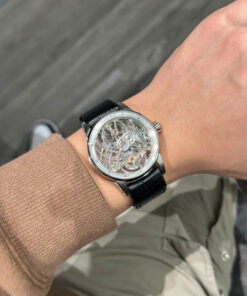 Đồng hồ Audemars Piguet Tourbillon Openworked 26600 Replica 11 dây da màu đen 41mm (2)