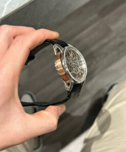 Đồng hồ Audemars Piguet Tourbillon Openworked 26600 Replica 11 dây da màu đen 41mm (2)