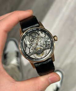 Đồng hồ Chế Tác Audemars Piguet Tourbillon Openworked 26600 dây da màu đen 41mm (2)
