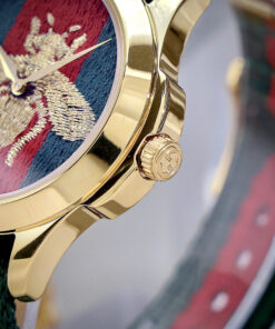 Đồng hồ Gucci Le Marche Des Hỏa Tiết Con Ong Dây Vải Like Auth 38mm