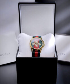 Đồng hồ Gucci Le Marche Des Hỏa Tiết Con Ong Dây Vải Like Auth 38mm