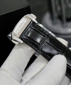 Đồng hồ Jacob & Co Casino Roulette Replica 1 1 dây da màu đen 44mm (2)