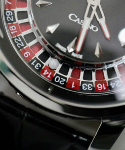 Đồng hồ Jacob & Co Casino Roulette Replica 1 1 dây da màu đen 44mm (2)