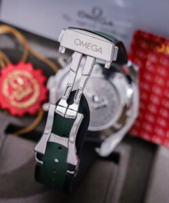 Đồng hồ Omega Speedmaster ’57 Chronograph Dây Da Xanh Green Fake 11 44mm