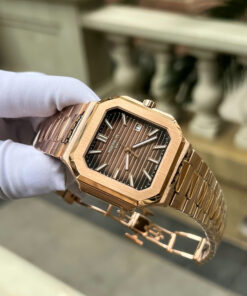 Đồng hồ Patek Philippe Cubitus 5821 Replica 11 mặt vuông màu chocolate 45mm (2)