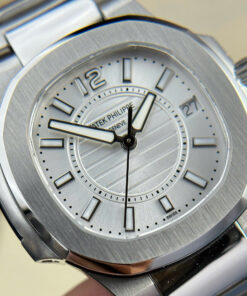 Đồng hồ Patek Philippe Nautilus 7010 Replica 11 mặt trắng máy pin GRF 32mm (2)