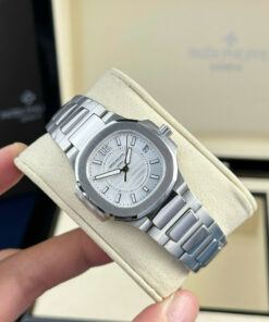 Đồng hồ Patek Philippe Nautilus 7010 Replica 11 mặt trắng máy pin GRF 32mm (2)