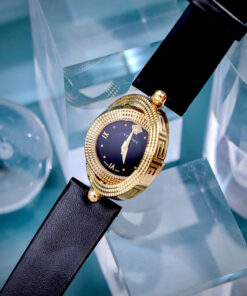 Đồng hồ Versace Eon Nữ Dây Da Đen Mặt Xoay 360 Độ Like Auth 33mm