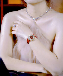 Đồng hồ Versace Eon Nữ Dây Da Đỏ Mặt Xoay 360 Độ Like Auth 33mm