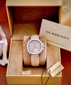 Đồng Hồ Burberry The Britain Women Nữ Dây Da Nâu Rep 1:1 34mm