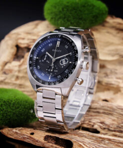 Đồng Hồ Gucci Interlocking G Chronograph Mặt Đen Like Auth 41mm Đồng Hồ Gucci Interlocking G Chronograph Mặt Đen Like Auth 41mm