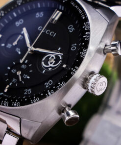 Đồng Hồ Gucci Interlocking G Chronograph Mặt Đen Like Auth 41mm