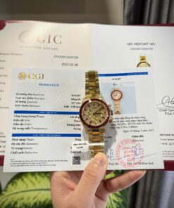 Đồng Hồ Rolex Daytona Bọc Vàng 18K Đính Ruby Đỏ Và Moissanite 40mm (1)