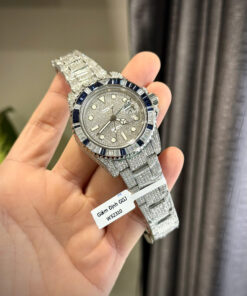 Đồng Hồ Rolex GMT Master II Đính Full Kim Cương Moissanite và Sapphire 40mm (6)