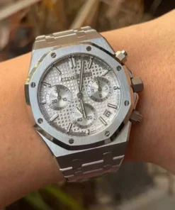 Đồng hồ Audemars Piguet Rep 11 Royal Oak 26240ST mặt trắng máy mỏng new 2025 41mm (4)