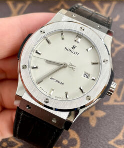 Đồng hồ Hublot Chế Tác Classic Fusion mặt trắng nhà máy JJF 42mm (2)