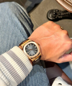 Đồng hồ Patek Philippe Nautilus 5711 bọc vàng 18K mặt xám xưởng 3K 40mm (1)