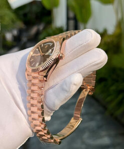 Đồng hồ Rolex Day-Date bọc vàng thật mặt số Chocolate xưởng GM 40mnm (1)