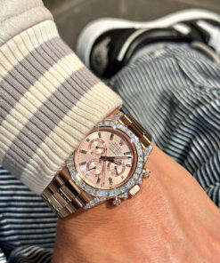 Đồng hồ Rolex Daytona bọc vàng hồng đính kim cương Moissanite 40mm (9)