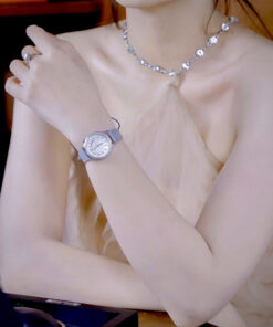 Đồng hồ Vacheron Constantin Égérie Moon Phase dây da đính đá fake 11 30mm