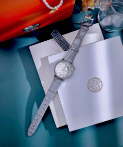 Đồng hồ Vacheron Constantin Égérie Moon Phase dây da đính đá fake 11 30mm