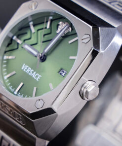 Đồng hồ Versace VE8F00524 Antares Nam Dây Kim Loại Mặt Xanh Green Fake 11 44mm