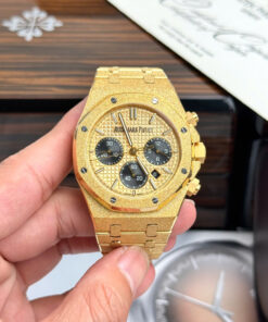 Đồng hồ Ademars Piguet Royal Oak Frosted màu vàng Replica 41mm (9)