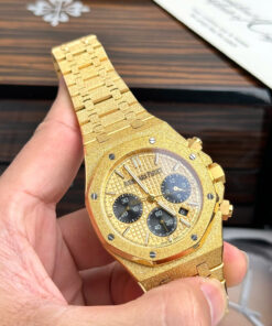Đồng hồ Ademars Piguet Royal Oak Frosted màu vàng Replica 41mm (9)