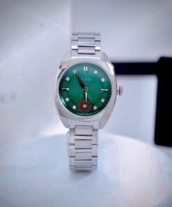 Đồng hồ Gucci Interlocking mặt xanh green dây kim loại like auth 29mm