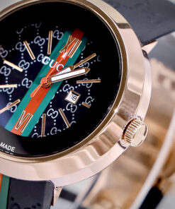 Đồng hồ Gucci unisex king gold máy Pin nhật dây cao su like auth 40mm
